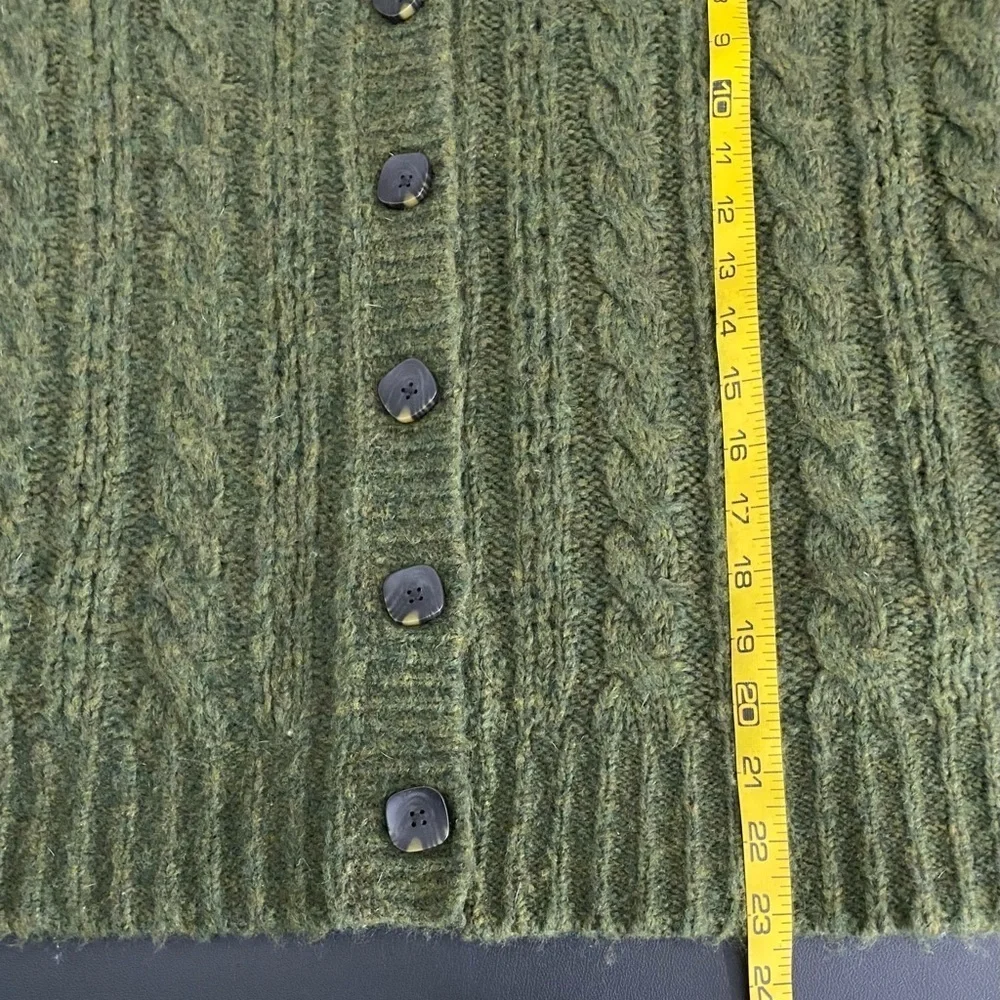 Madewell New Wool Pointelle Chunky Cable Knit Fisherman Cardigan Oversized - Picture 11 of 14